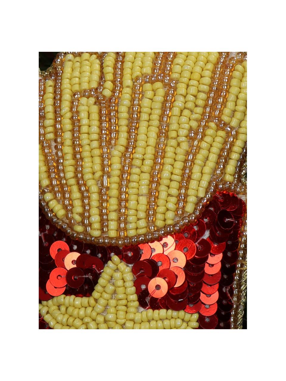 Décoration de sapin de Noël French Fries, Perles, Jaune, rouge, larg. 7 x haut. 10 cm