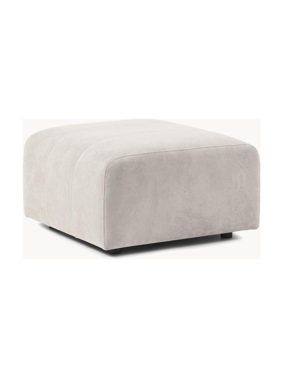 Sofa-Hocker Lena, Bezug: Webstoff (88% Polyester, , Gestell: Kiefernholz, Schichtholz,, Füße: Kunststoff, Webstoff Cremeweiß, B 76 x T 76 cm