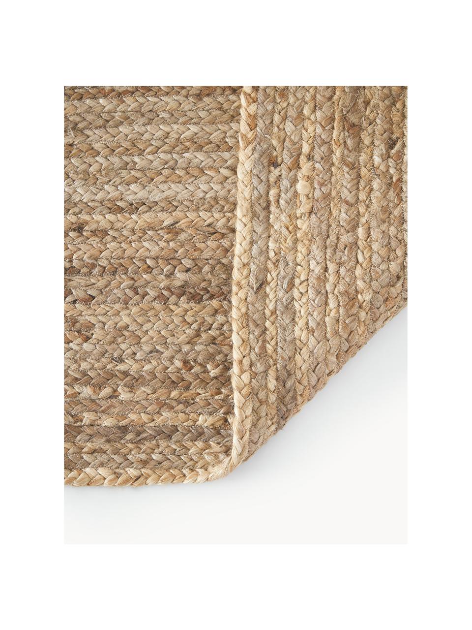 Handgemaakte juten loper Sharmila, 100% jute, Bruin, B 80 x L 250 cm