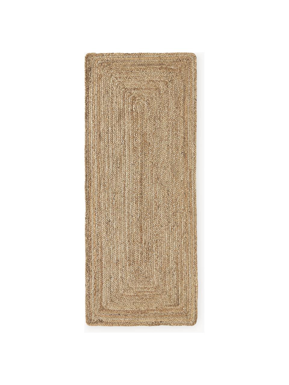 Tapis de couloir en jute Sharmila, 100 % jute, Brun, larg. 80 x long. 250 cm