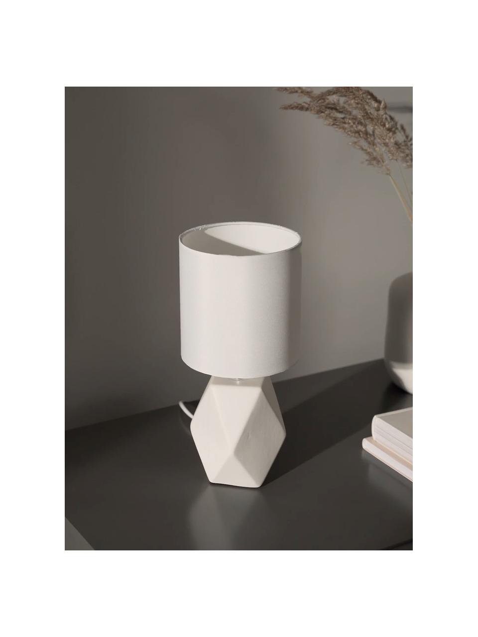 Lampe à poser décorative Sage, Blanc, Ø 15 x haut. 31 cm