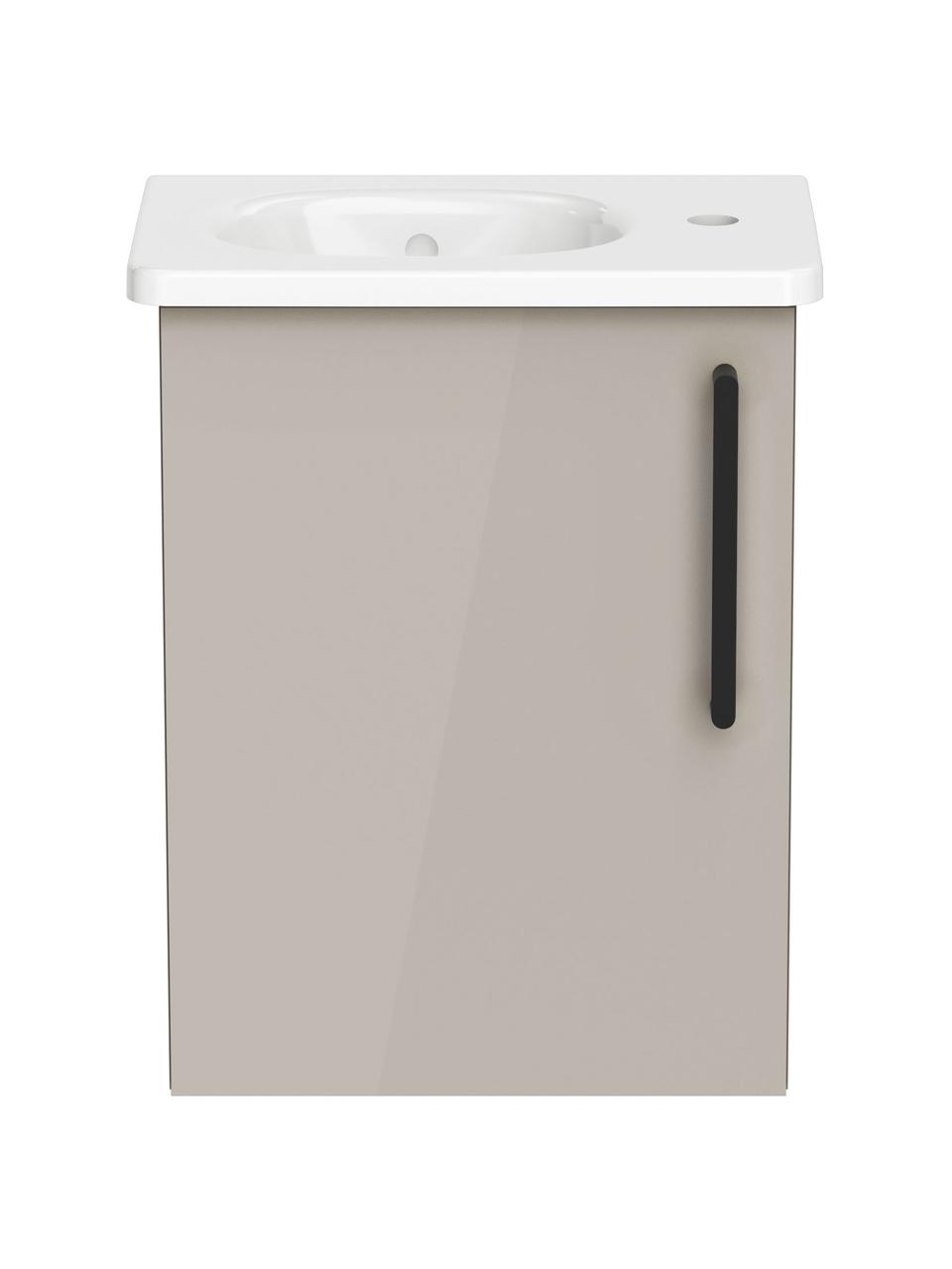 Waschtisch mit Unterschrank Orna, B 45 cm, Griff: Aluminium, beschichtet, Beige, B 45 x H 58 cm