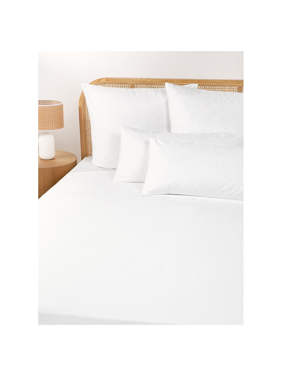 Sábana encimera de percal Elsie, Blanco, Cama 150/160 cm (240 x 280 cm)