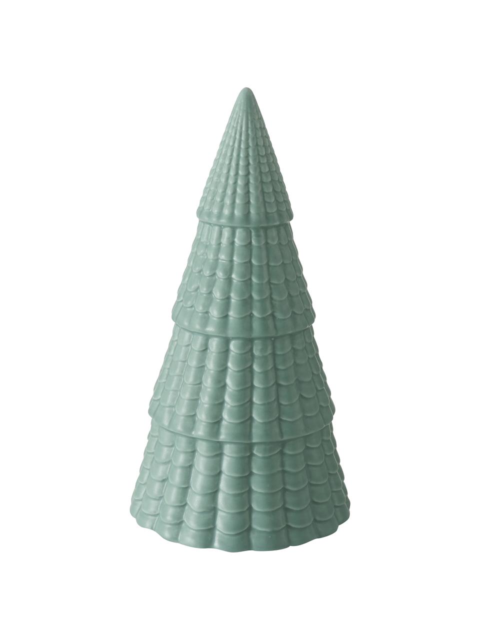 Deko-Bäume Mikras H 22 cm, 2 Stück, Steingut, Grüntöne, Je Ø 11 x H 22 cm