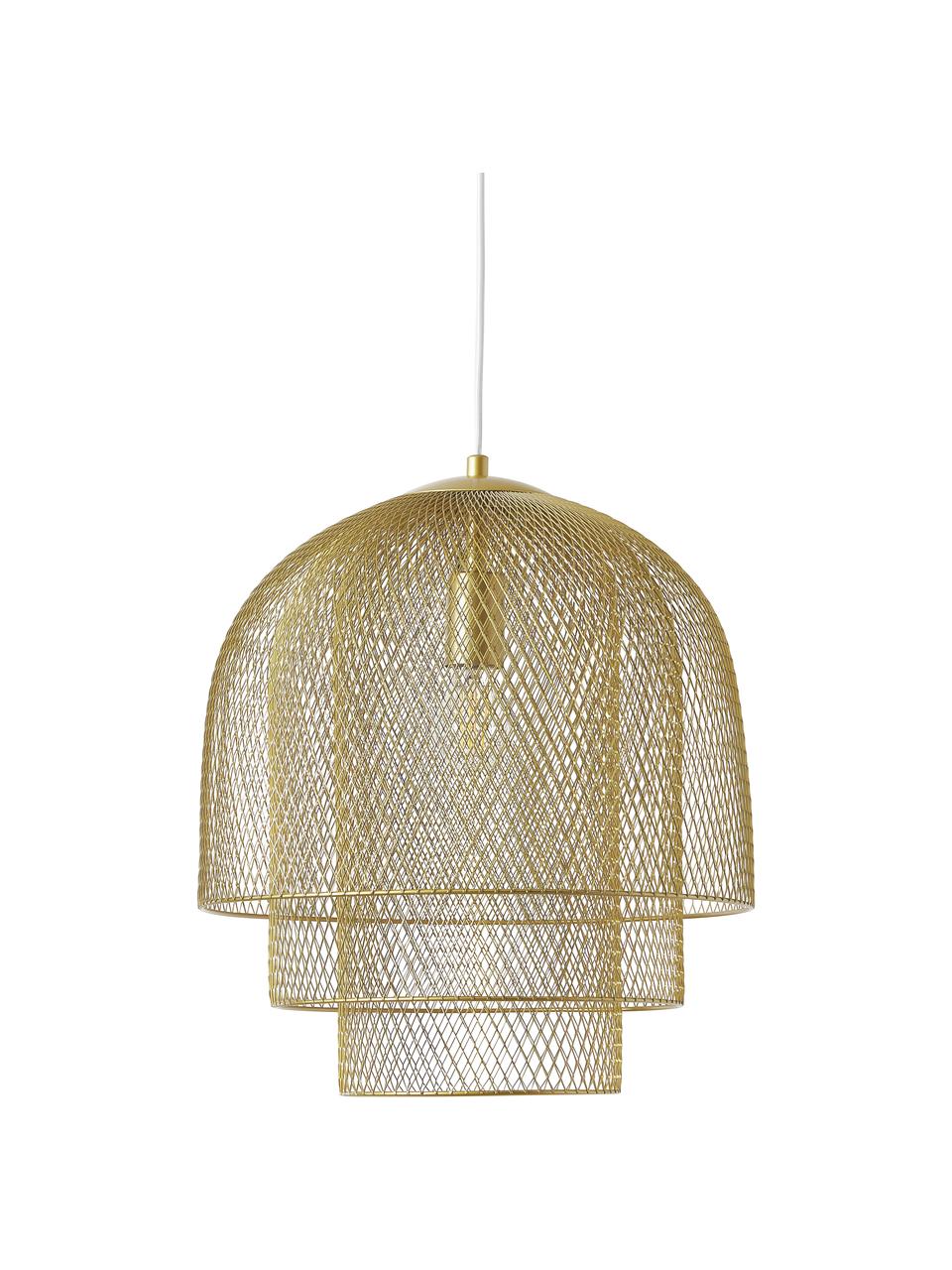 Lampa wisząca z metalu Louie, Odcienie złotego, Ø 40 x W 43 cm