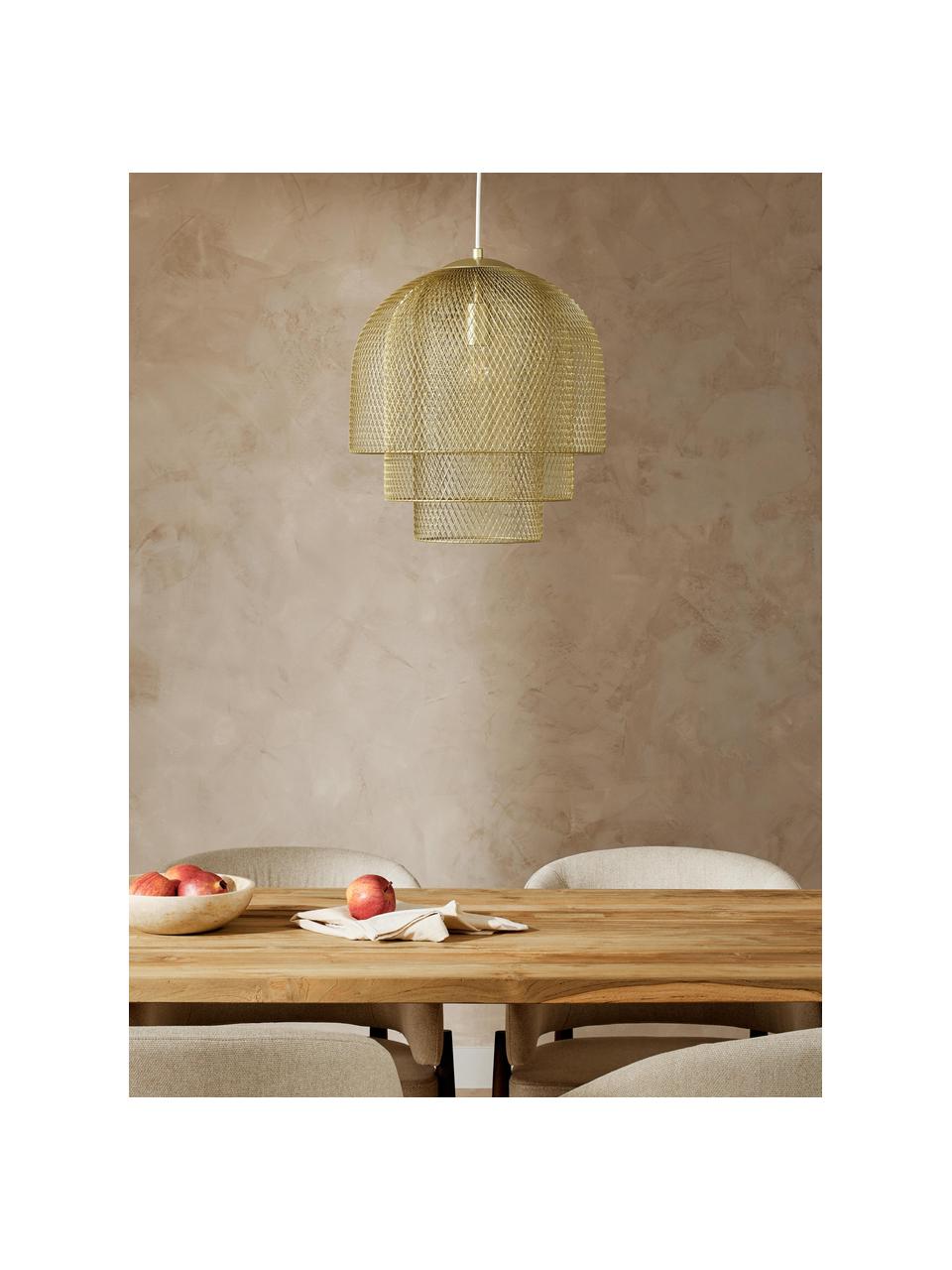 Lampada a sospensione in metallo Louie, Dorato, Ø 40 x Alt. 43 cm