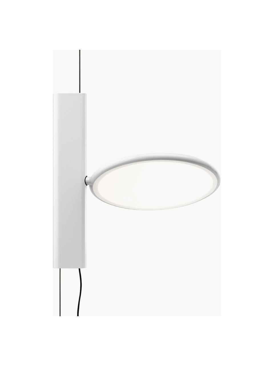 Lampada a sospensione con luce regolabile OK, Paralume: plastica, Struttura: alluminio rivestito, Bianco, Larg. 20 x Alt. 27 cm