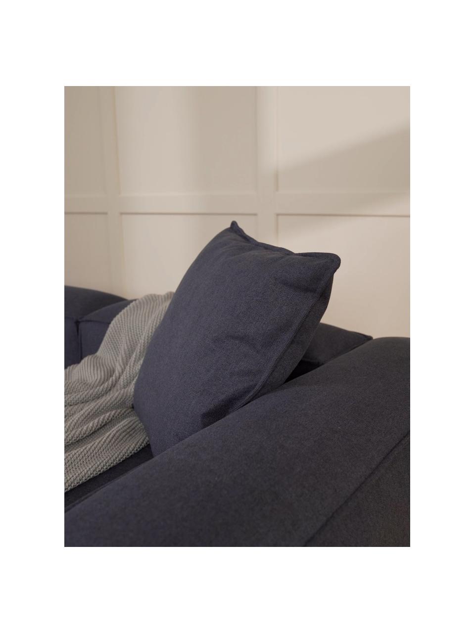Coussin canapé Lennon, Tissu bleu foncé, larg. 60 x long. 60 cm