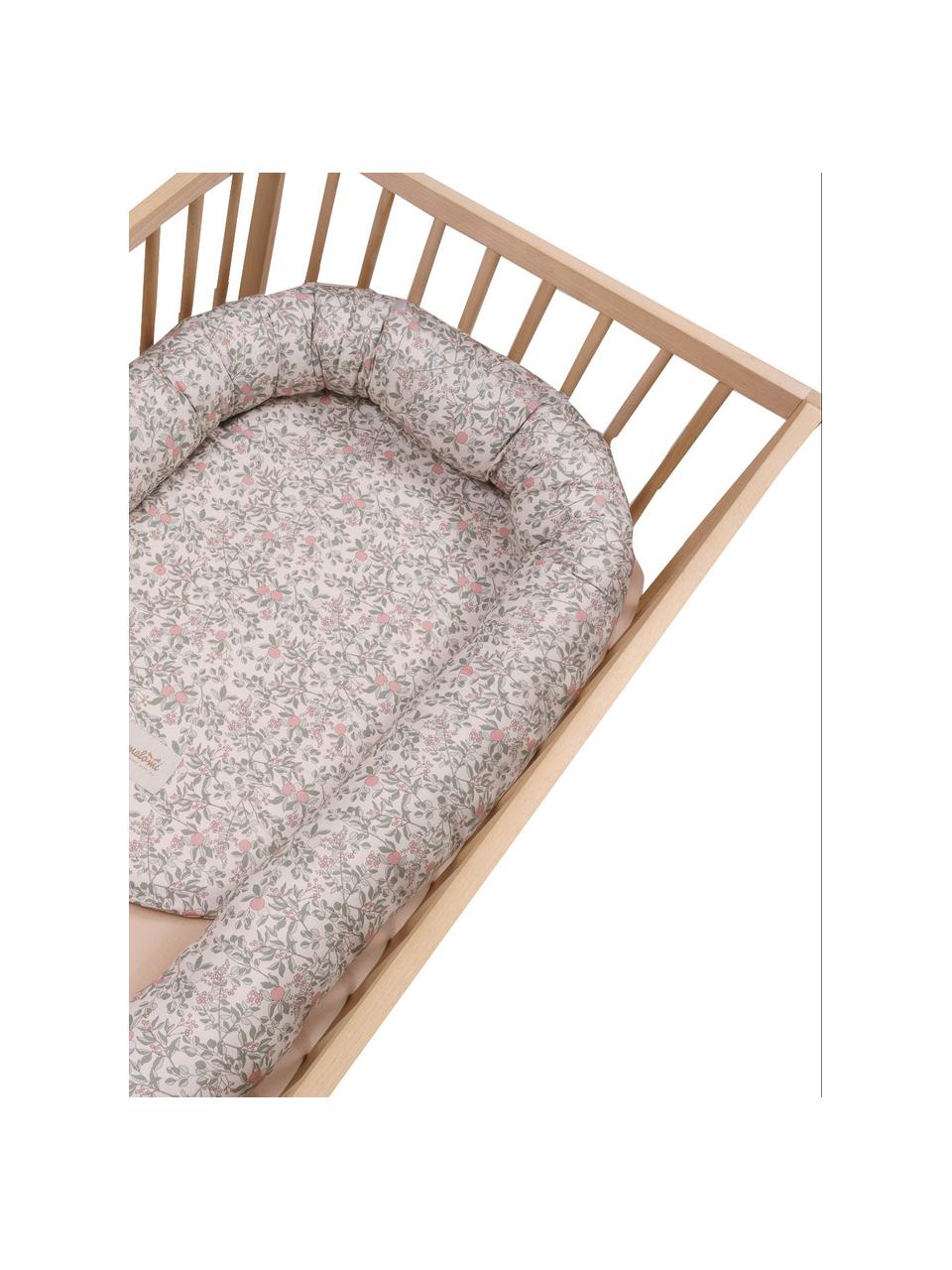 Babynest Apricot, Bezug: Baumwolle, Matratze: , Bezug: Baumwolle, Beige, Grüntöne, Rosa, B 55 x L 85 cm