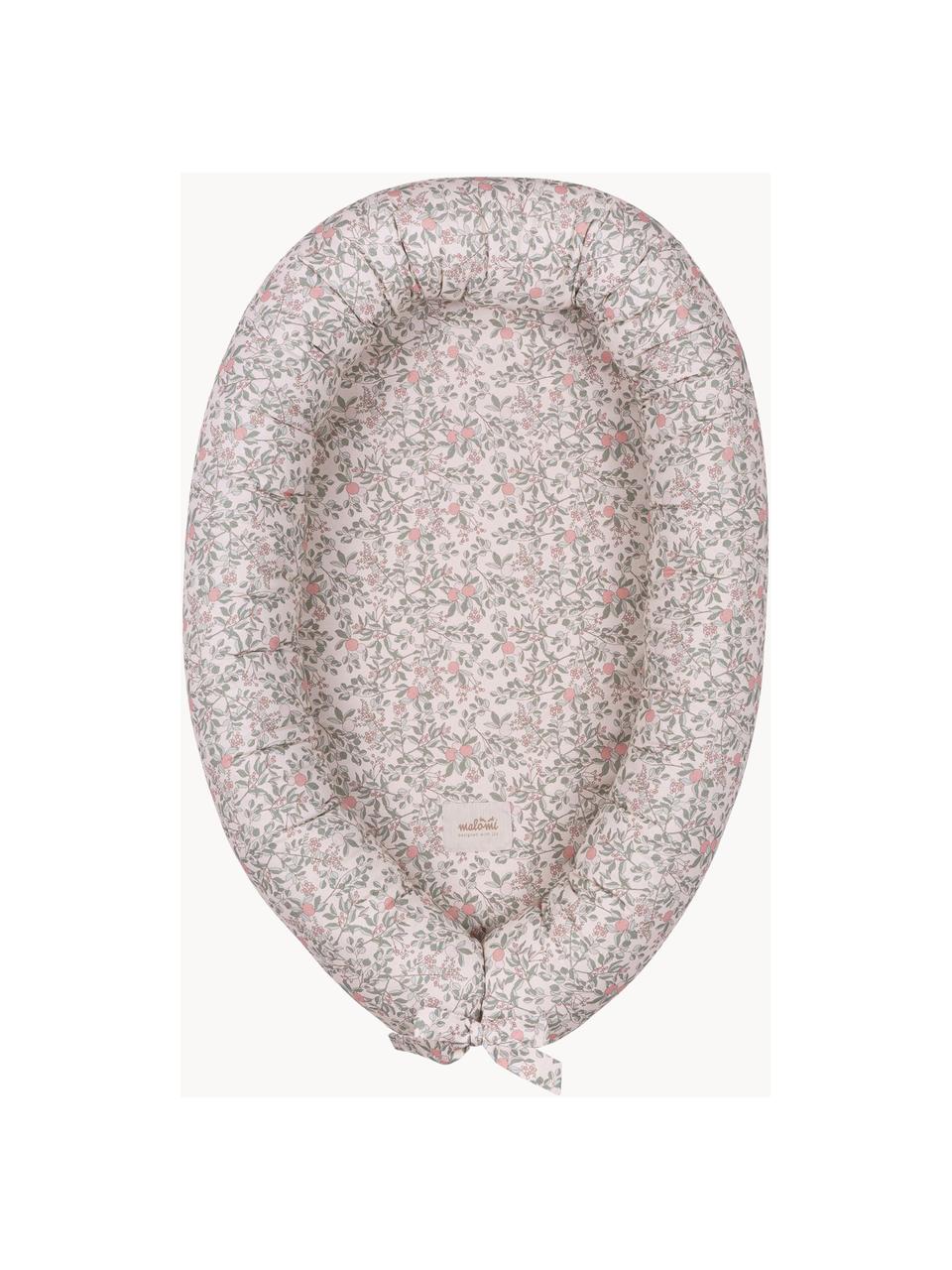 Babynest Apricot, Bezug: Baumwolle, Matratze: , Bezug: Baumwolle, Beige, Grüntöne, Rosa, B 55 x L 85 cm