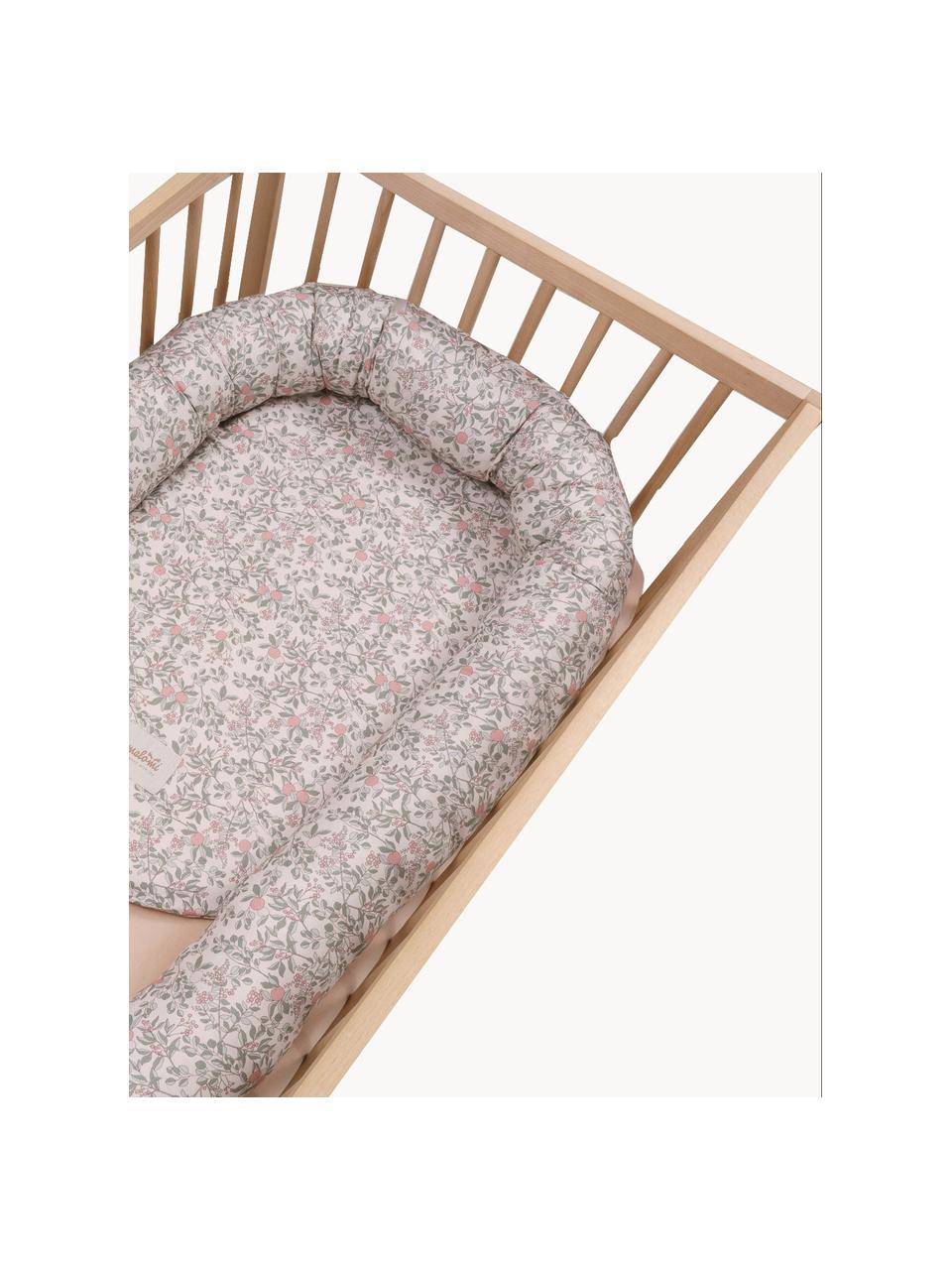 Babynest Apricot, Rivestimento: cotone, Materasso: , Rivestimento: cotone, Pesca, tonalità verde, beige chiaro, Larg. 55 x Lung. 85 cm