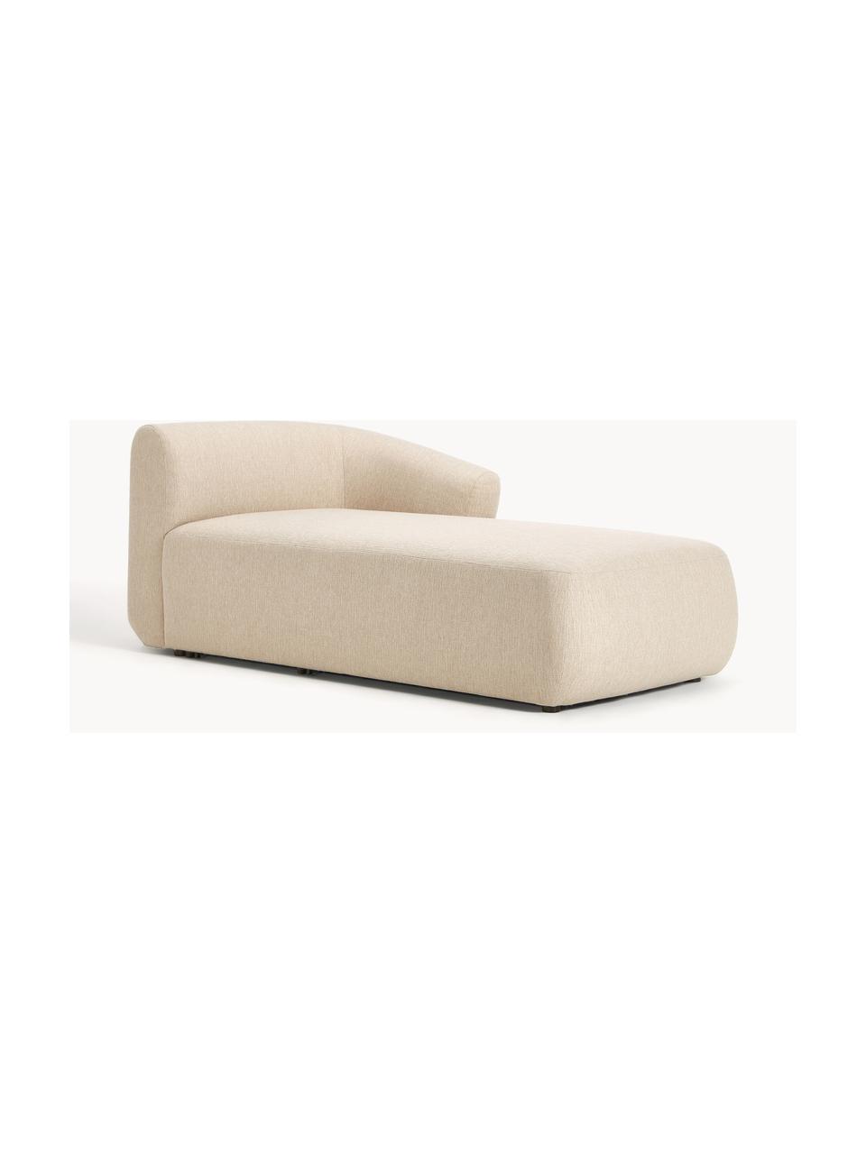 Modulo angolare Sofia, Rivestimento: 100% polipropilene Il riv, Struttura: legno di abete, truciolat, Piedini: plastica Il materiale uti, Tessuto beige chiaro, Larg. 185 x Prof. 92 cm, chaise longue a destra