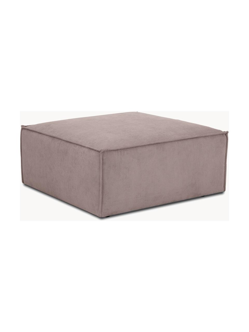 Puf ze sztruksu Lennon, Tapicerka: sztruks (92% poliester, 8, Stelaż: lite drewno sosnowe z cer, Nogi: tworzywo sztuczne, Taupe sztruks, S 88 x G 88 cm