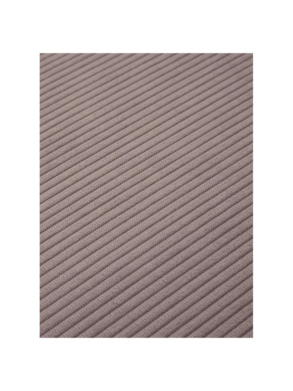 Reposapiés puf de pana Lennon, Tapizado: pana (92% poliéster, 8% p, Estructura: madera de pino maciza con, Patas: plástico Las patas están , Pana gris pardo, An 88 x F 88 cm