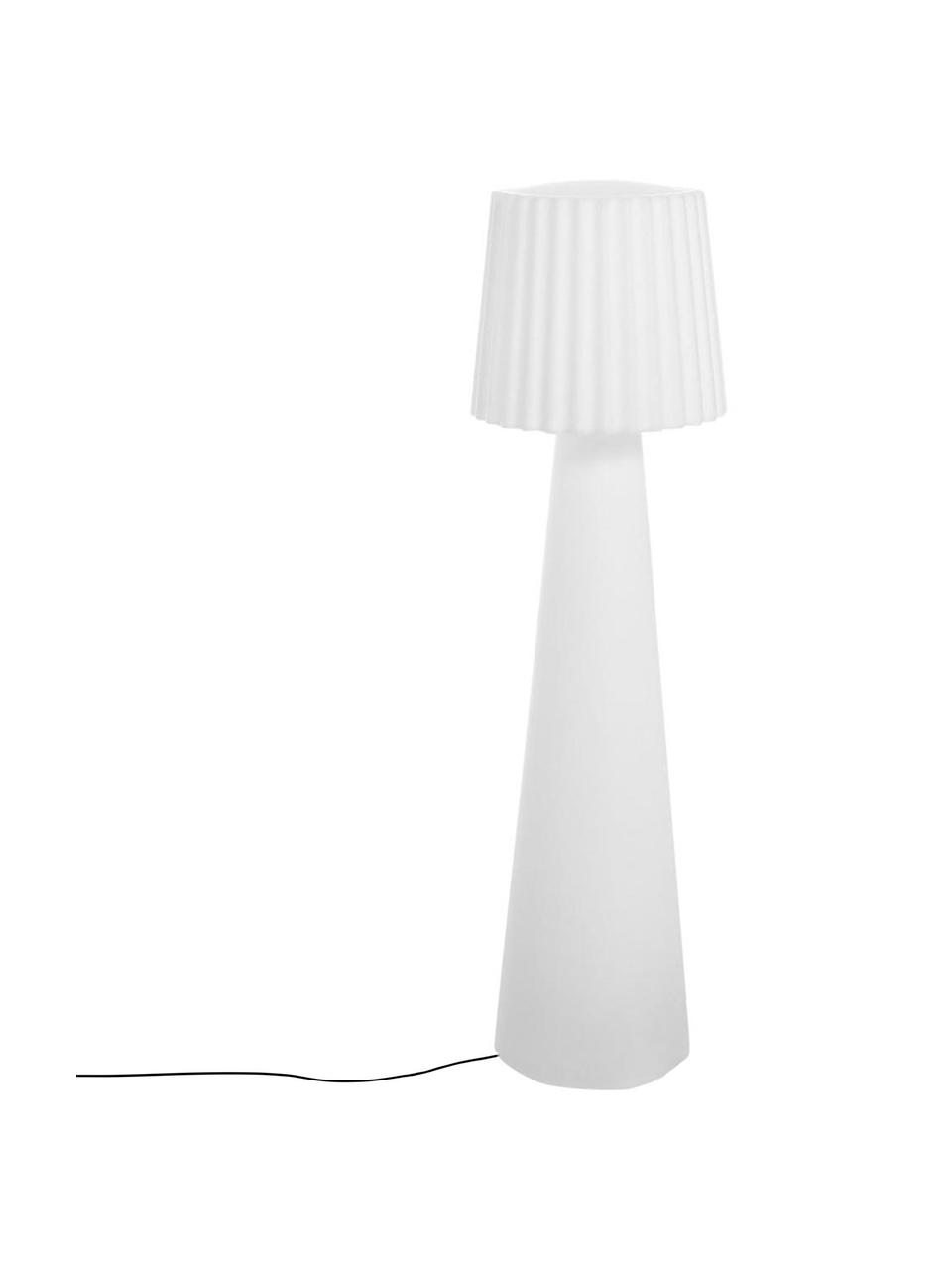 Lámpara de pie para exterior Lady, con enchufe, Lámpara: polietileno, Cable: plástico, Blanco, negro, Ø 38 x Al 150 cm