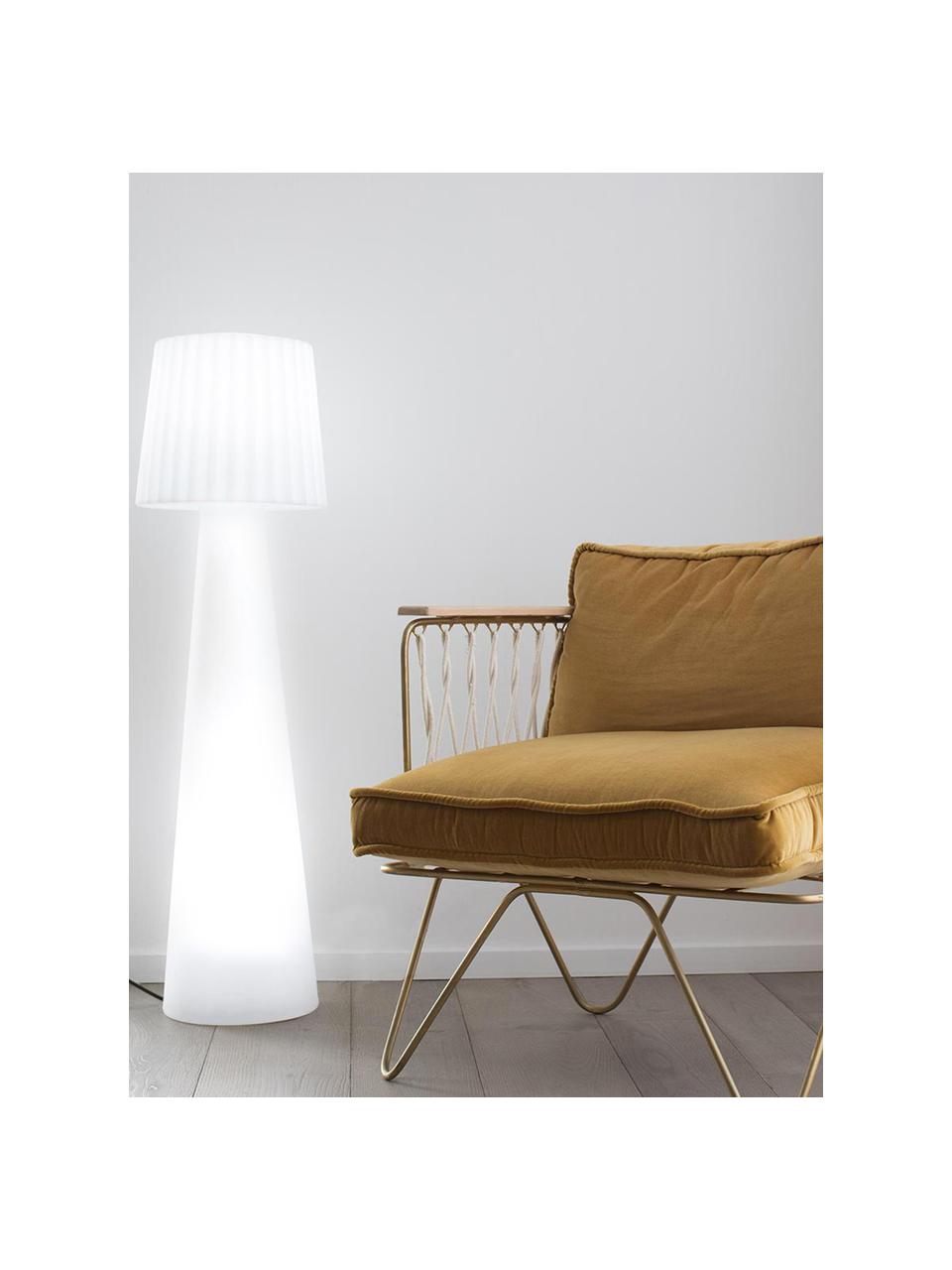Zewnętrzna lampa podłogowa z wtyczką Lady, Biały, Ø 38 x W 150 cm