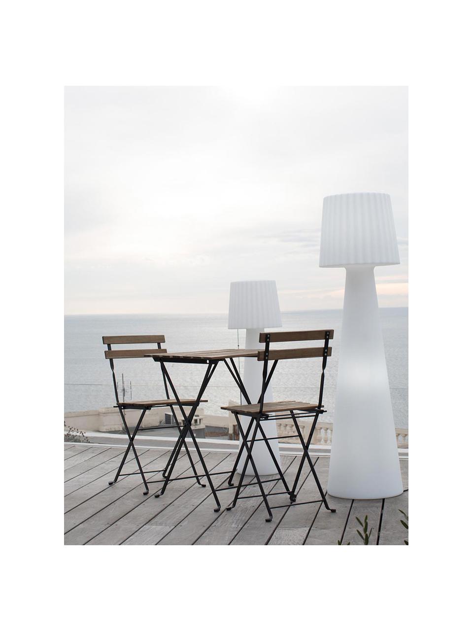 Outdoor vloerlamp Lady met stekker, Lamp: polyethyleen, Wit, Ø 30 x H 110 cm