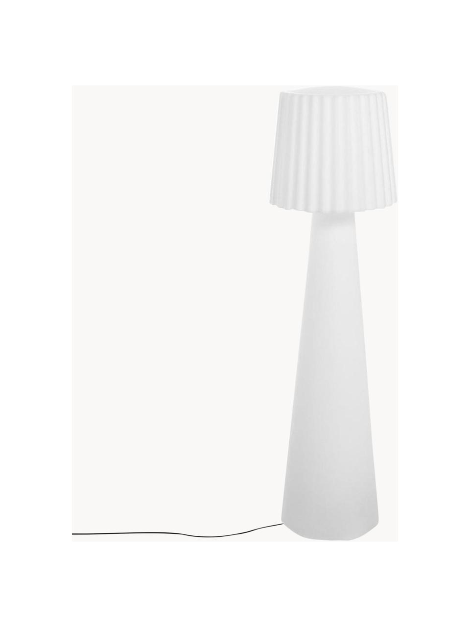 Exteriérová stojací lampa se zástrčkou Lady, Bílá, Ø 30 cm, V 110 cm