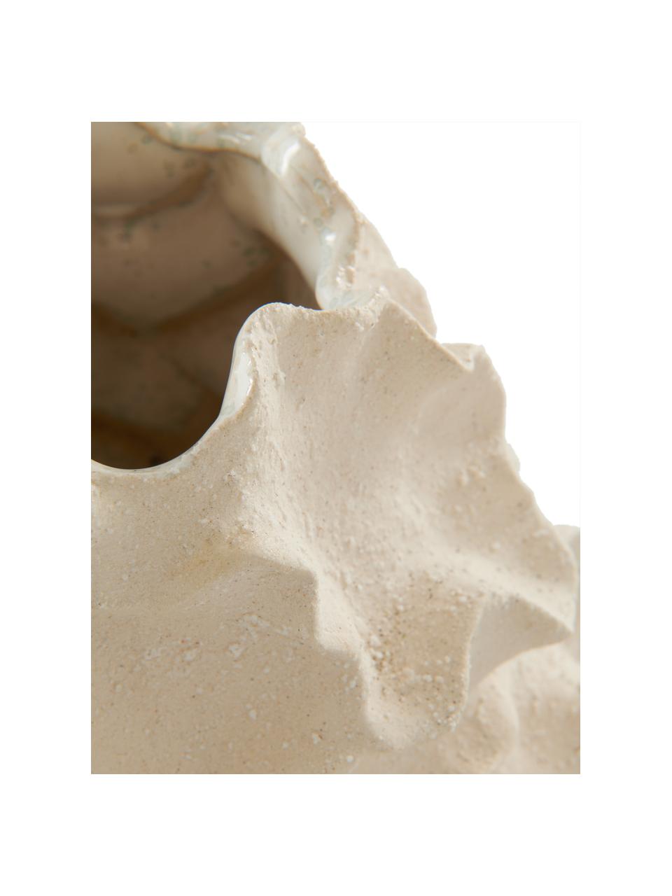 Vaso di design fatto a mano Iva, Ceramica, Bianco latte, Ø 24 x Alt. 22 cm