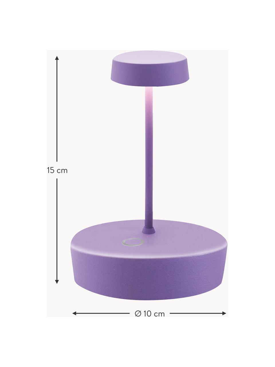 Lámpara de mesa LED móvil regulable Swap Mini, Lámpara: aluminio recubierto Cable, Lila, Ø 10 x Al 15 cm