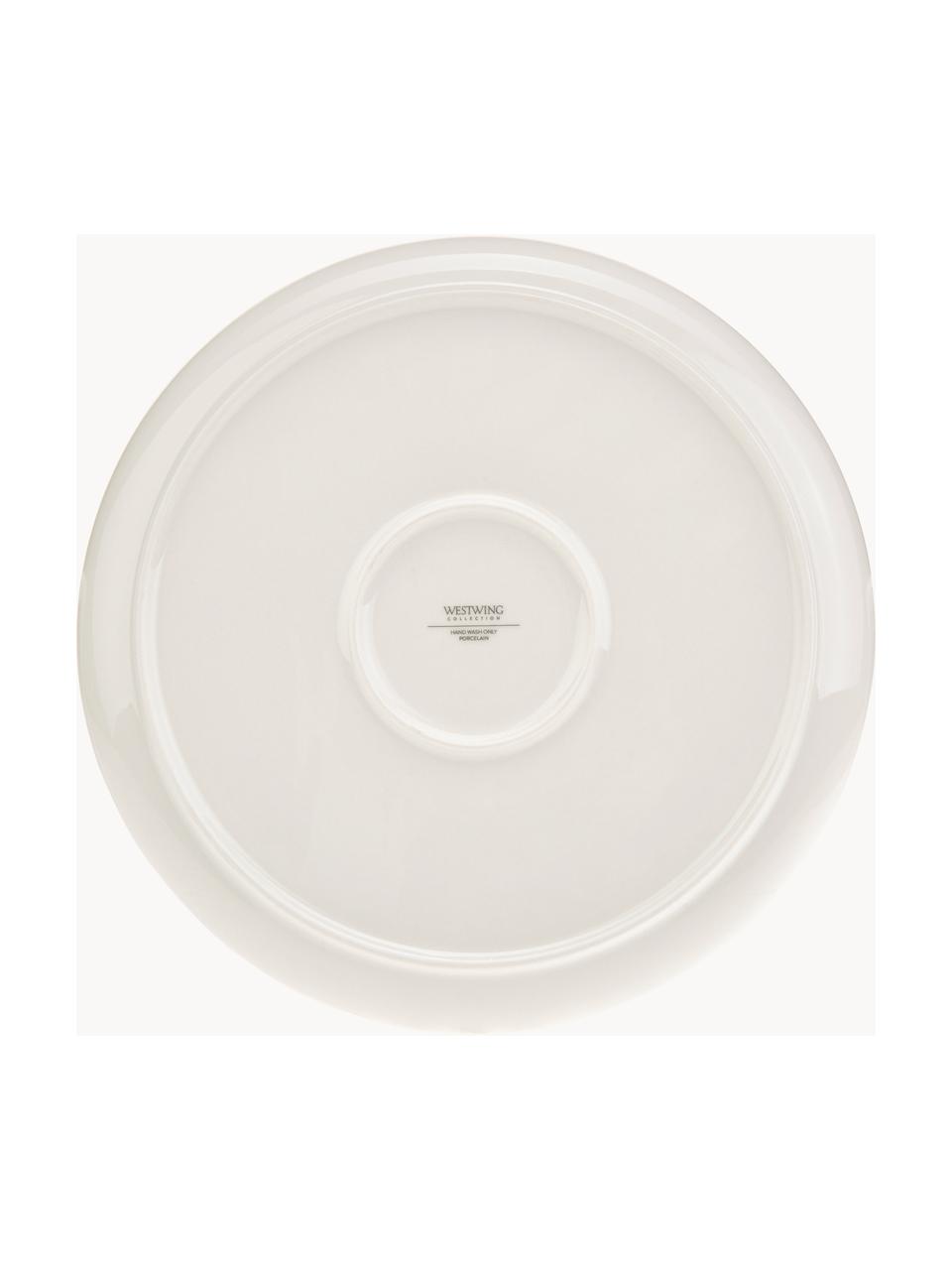 Platos llanos de porcelana Rosie, 2 uds., Porcelana, Blanco, rosa, Ø 26 x Al 2 cm