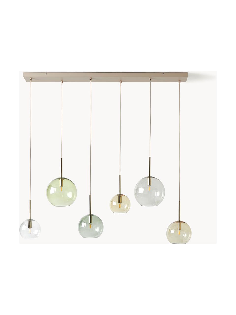 Grande suspension à boule de verre Raquel, Multicolore, transparent, larg. 115 x haut. 150 cm