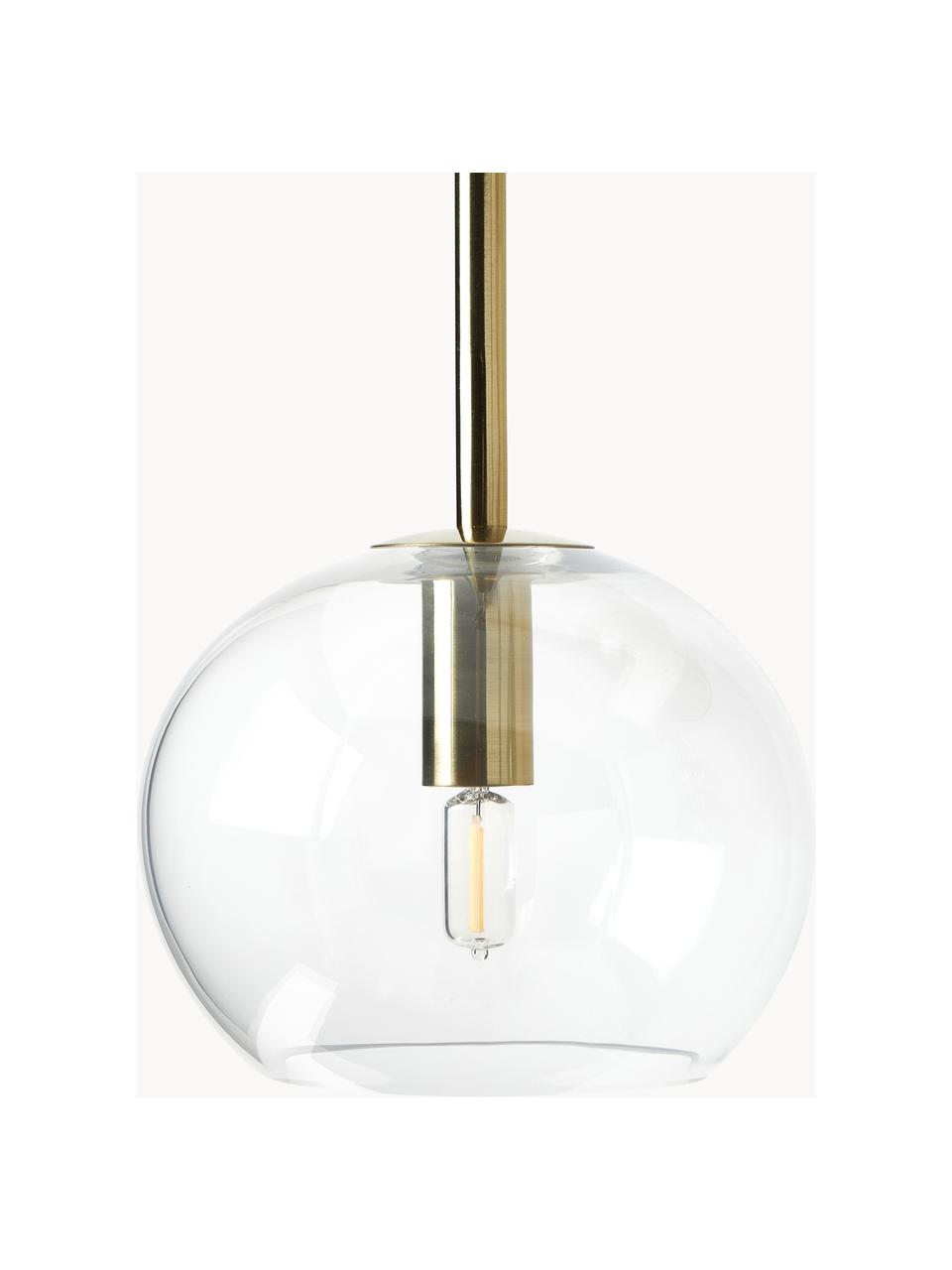 Grote hanglamp met glazen bollen Raquel, Meerkleurig, transparant, B 115 x H 150 cm