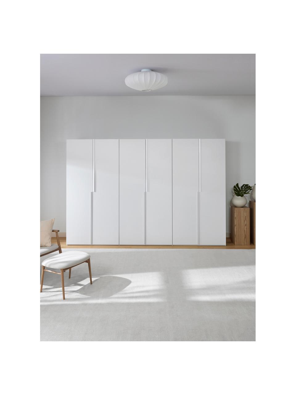 Armario modular Leon, 6 puertas (300 cm), diferentes variantes, Estructura: tablero aglomerado revest, Blanco, Interior Classic (An 300 x Al 236 cm)