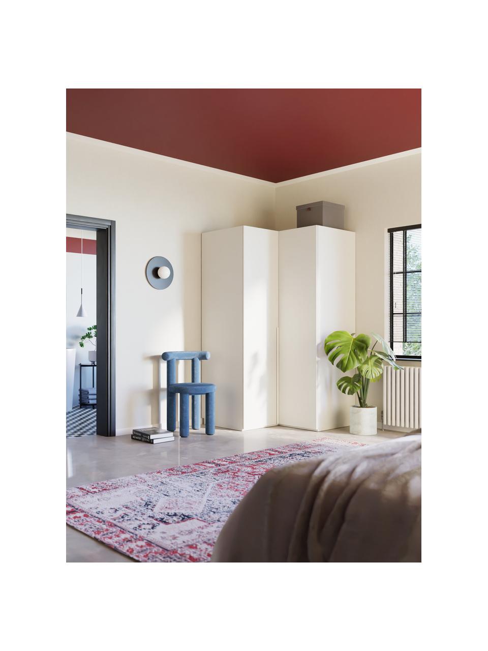 Modulaire hoekkast Leon, 115 cm breed, Wit, Hoekmodule, B 115 x H 236 cm