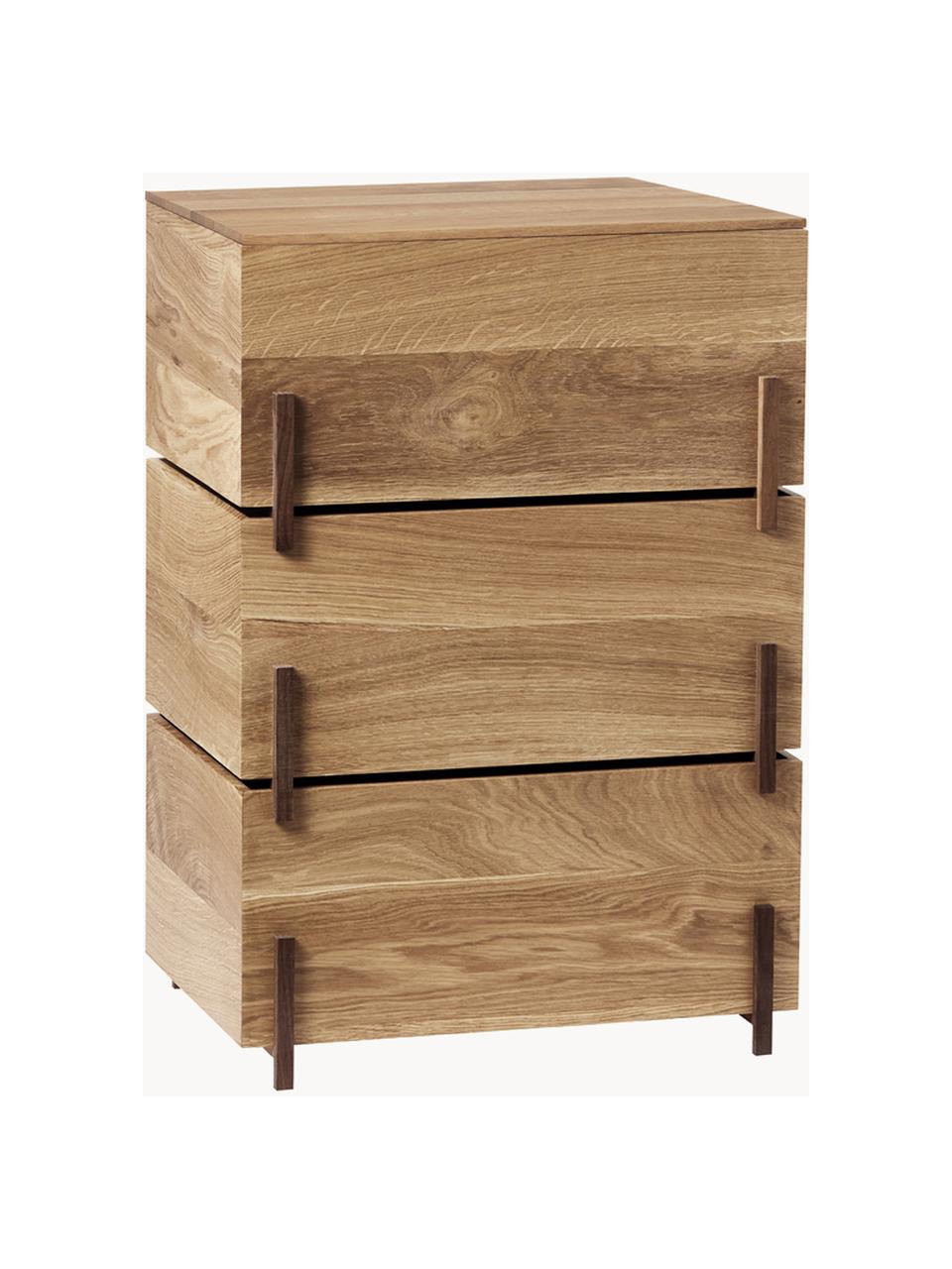 Regal Stack aus Eichenholz, Eichenholz, FSC-zertifiziert, Eichenholz, geölt, B 50 x H 68 cm