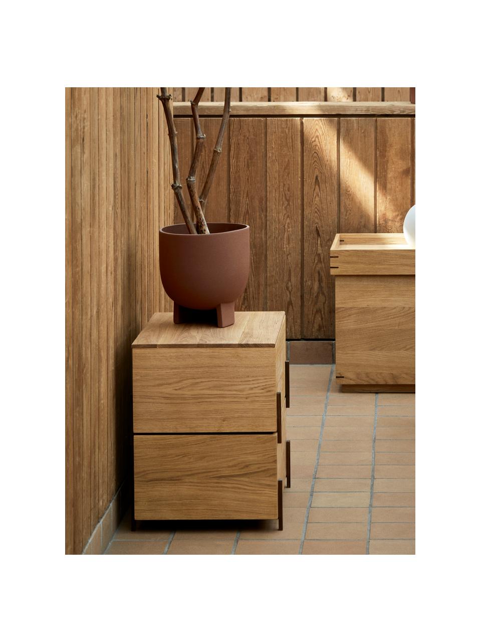 Kleine wandkast Stack van eikenhout, Eikenhout 

Dit product is gemaakt van duurzaam geproduceerd, FSC®-gecertificeerd hout., Eikenhout, geolied, B 50 x H 68 cm