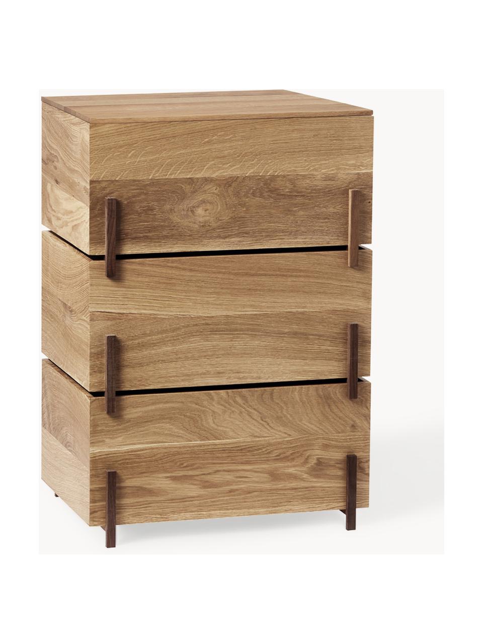 Kleines Regal Stack aus Eichenholz, Eichenholz

Dieses Produkt wird aus nachhaltig gewonnenem, FSC®-zertifiziertem Holz gefertigt., Eichenholz, geölt, B 50 x H 68 cm