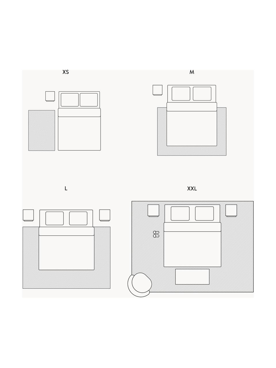 Tappeto reversibile da interno-esterno Malta, 100% polipropilene, Bianco latte, verde scuro, Larg. 200 x Lung. 290 cm (taglia L)