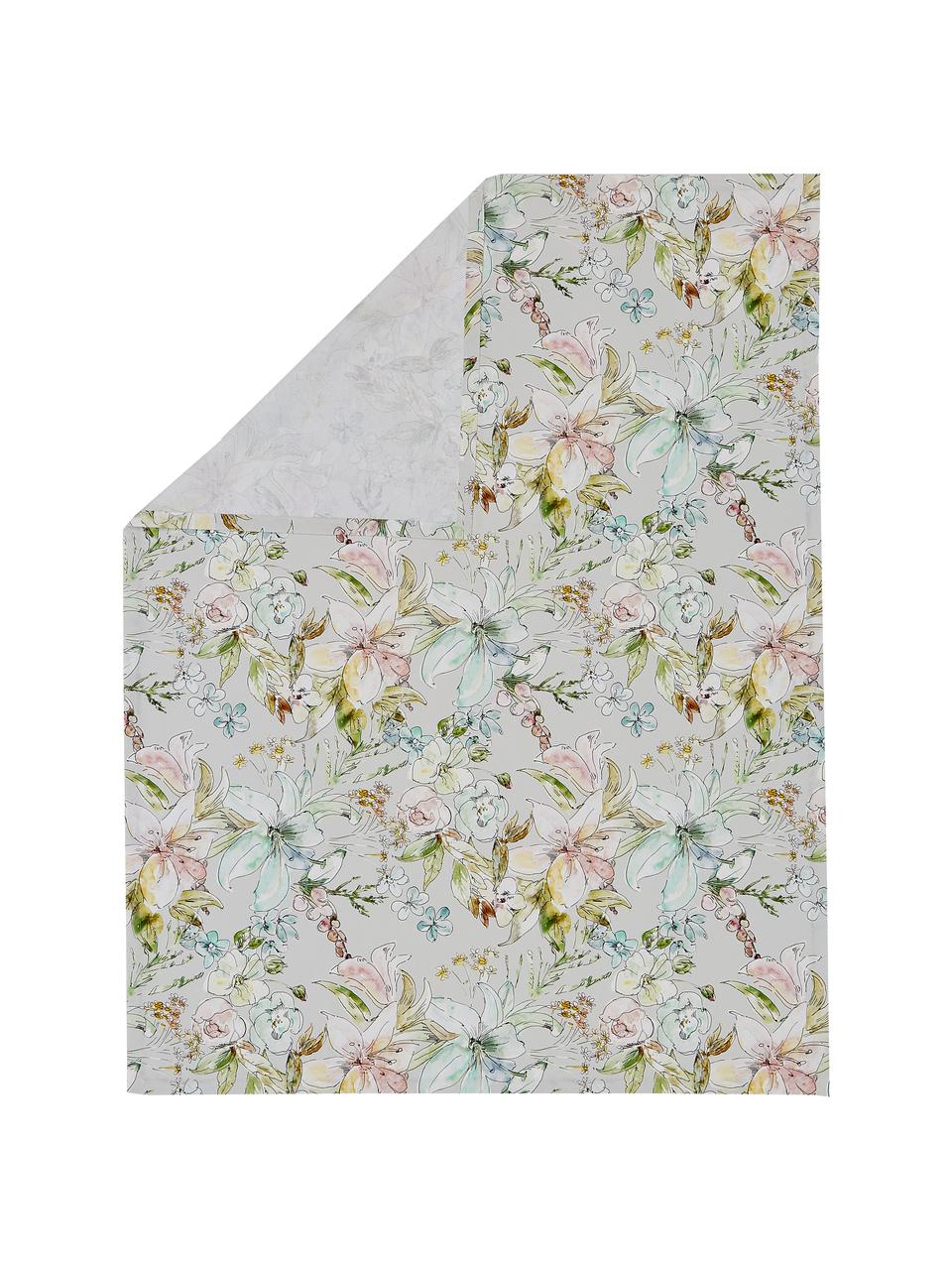 Nappe en coton avec motif de fleurs Angelina, 100 % coton, Multicolore, Pour 4 à 6 pers. (larg. 130 x long. 170 cm)