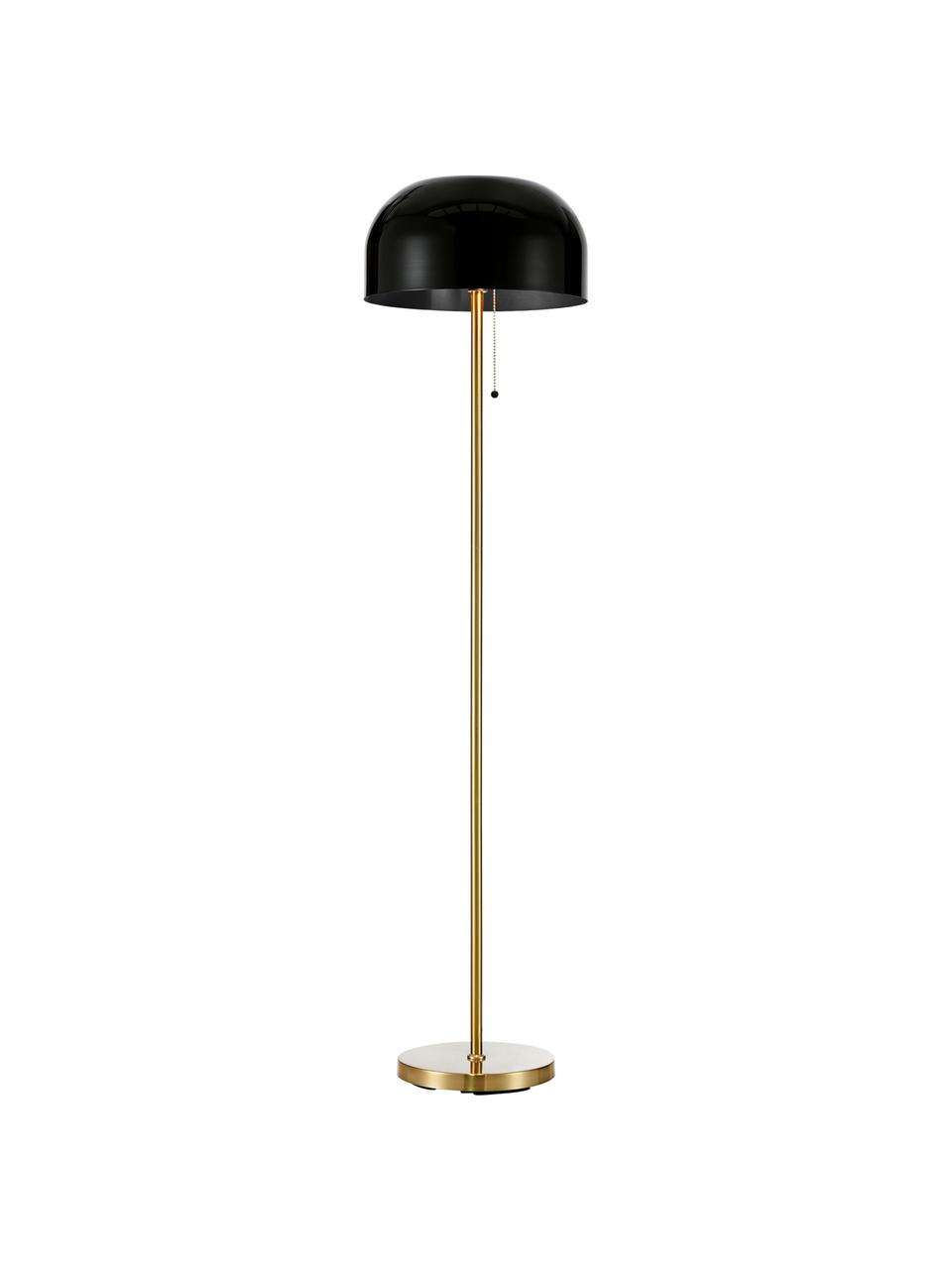 Lampa podłogowa Blanca, Czarny, odcienie złotego, Ø 35 x W 140 cm