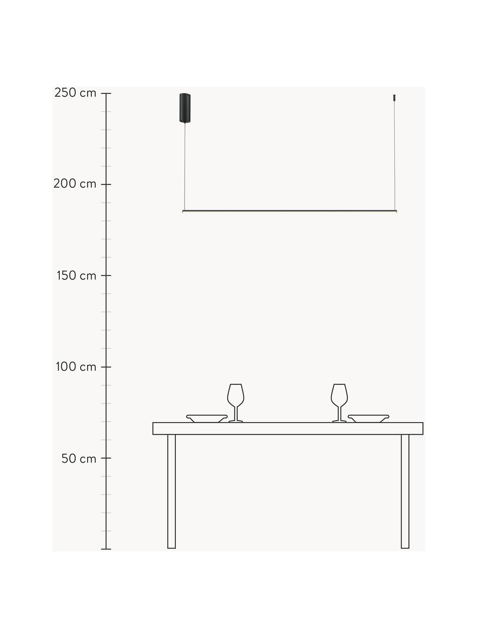 Große LED-Pendelleuchte Halo mit Farbwechsel und Fernbedienung, dimmbar, Aluminium, beschichtet, Schwarz, B 120 x H 2 cm