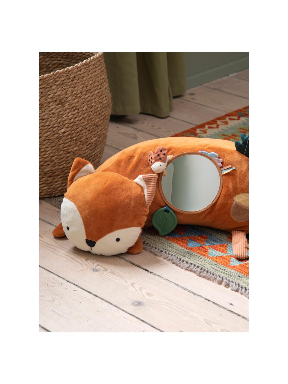 Activiteitenkussen Sparky the Fox, Bekleding: 95% polyester, 5% katoen, Oranje, meerkleurig, B 43 x L 27 cm