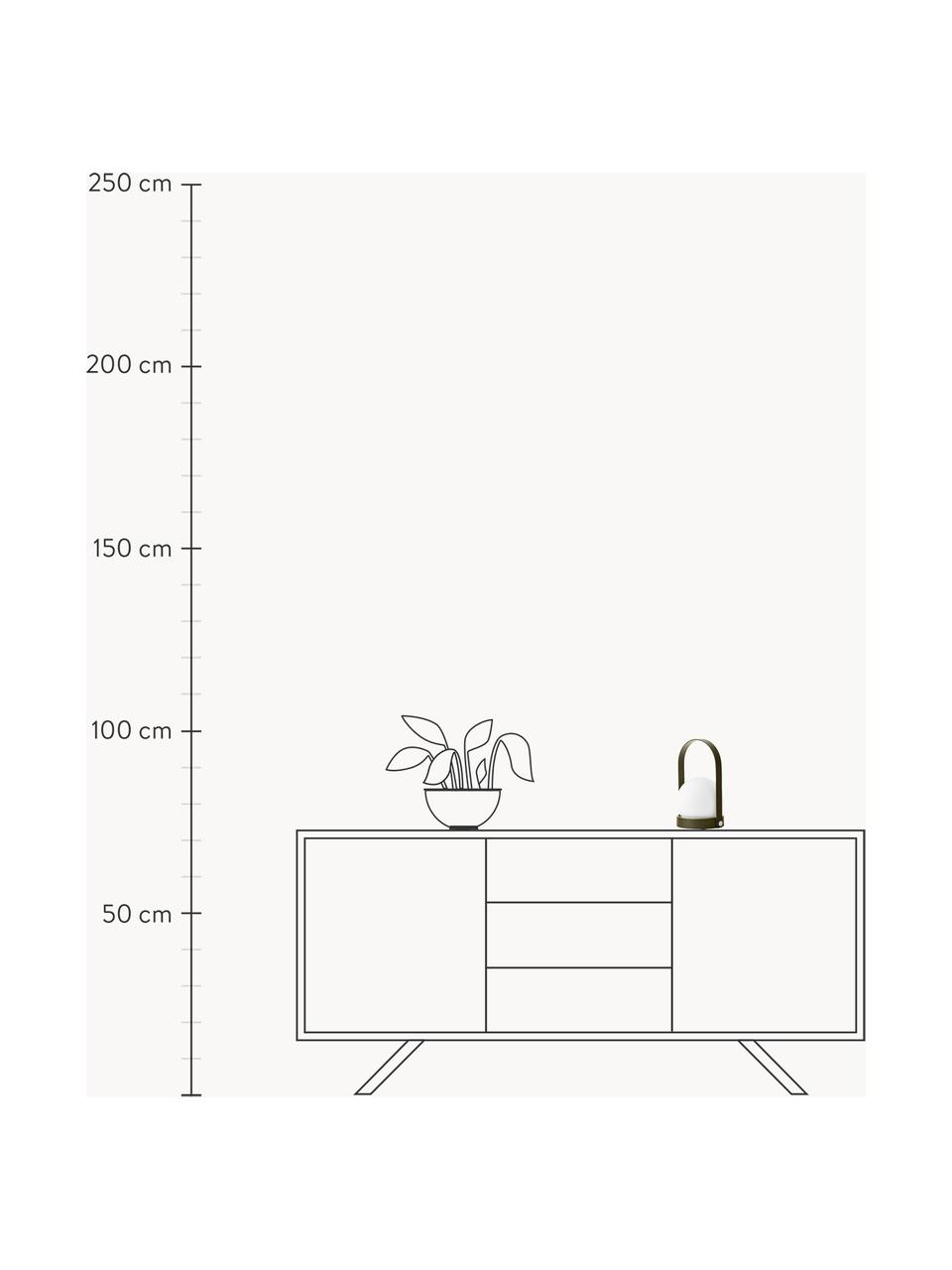 Kleine mobile Tischlampe Carrie, dimmbar, Lampenschirm: Opalglas, Gestell: Aluminium, beschichtet, Weiss, Olivgrün, Ø 14 x H 25 cm