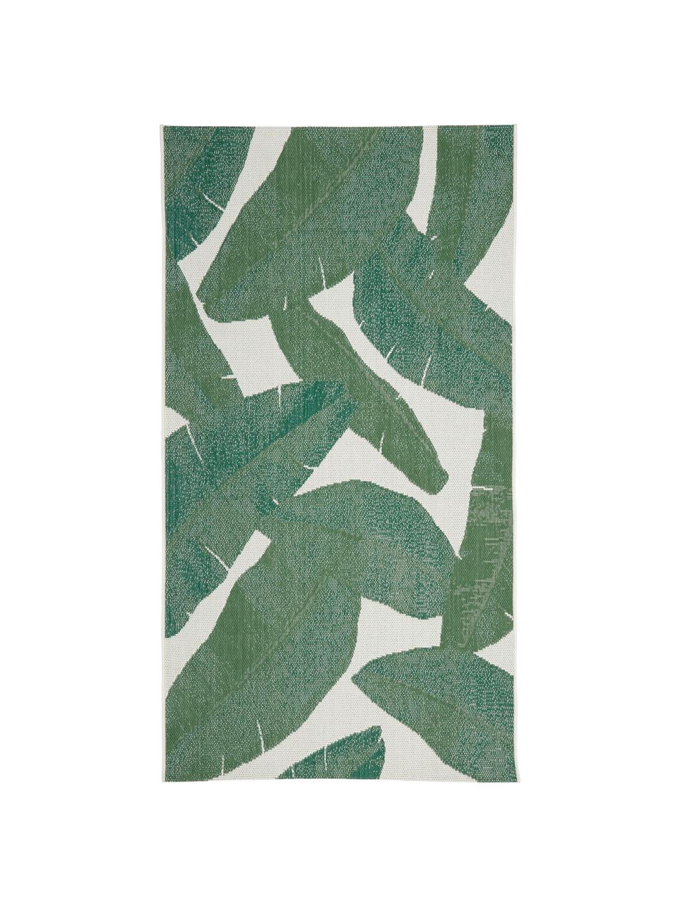 Alfombra de interior/exterior Jungle, 86% polipropileno, 14% poliéster, Blanco, verde, An 80 x L 150 cm (Tamaño XS)