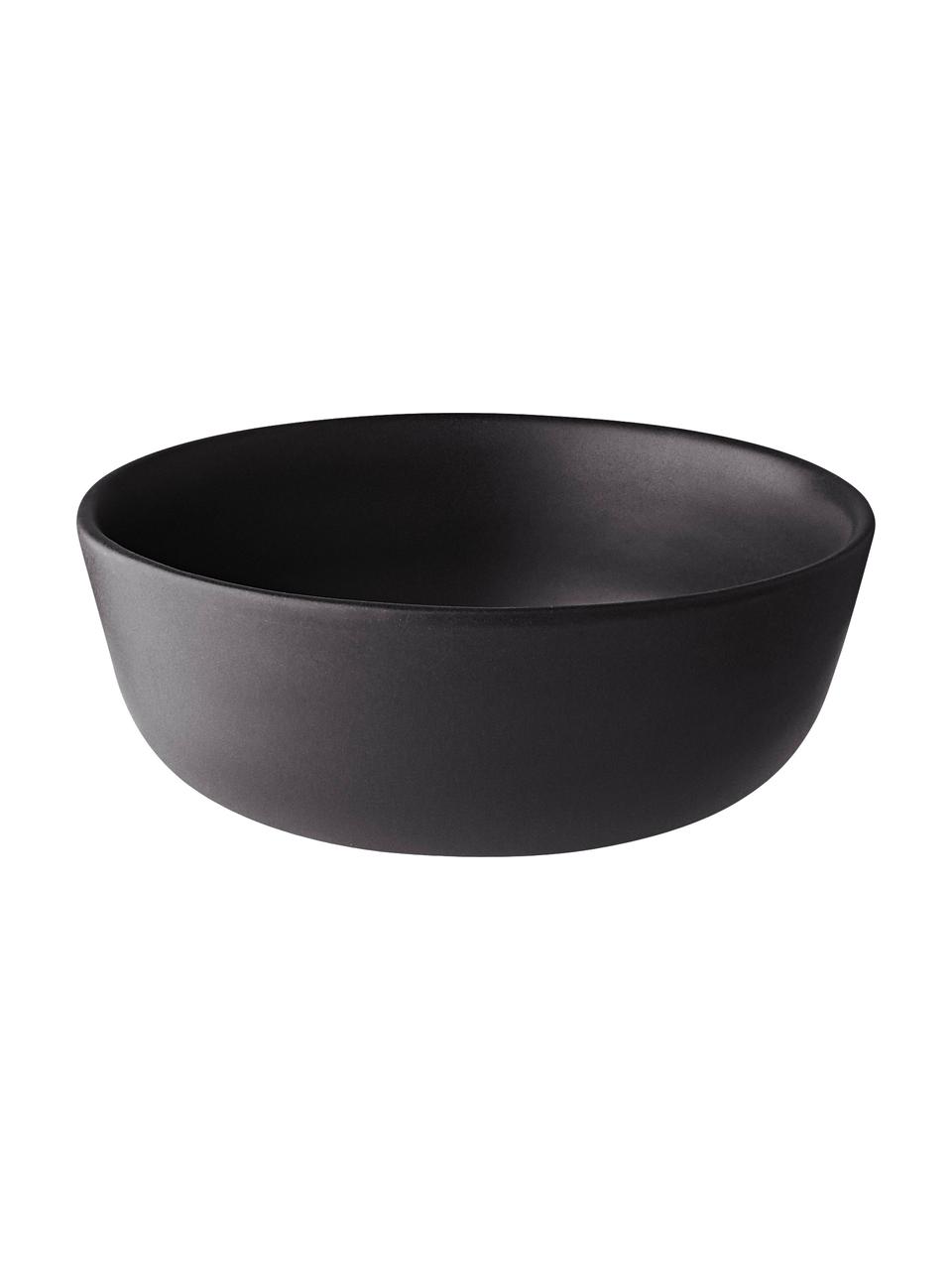 Schälchen Nordic Kitchen aus Steingut in Schwarz matt, 4 Stück, Steingut, Schwarz, matt, 400 ml