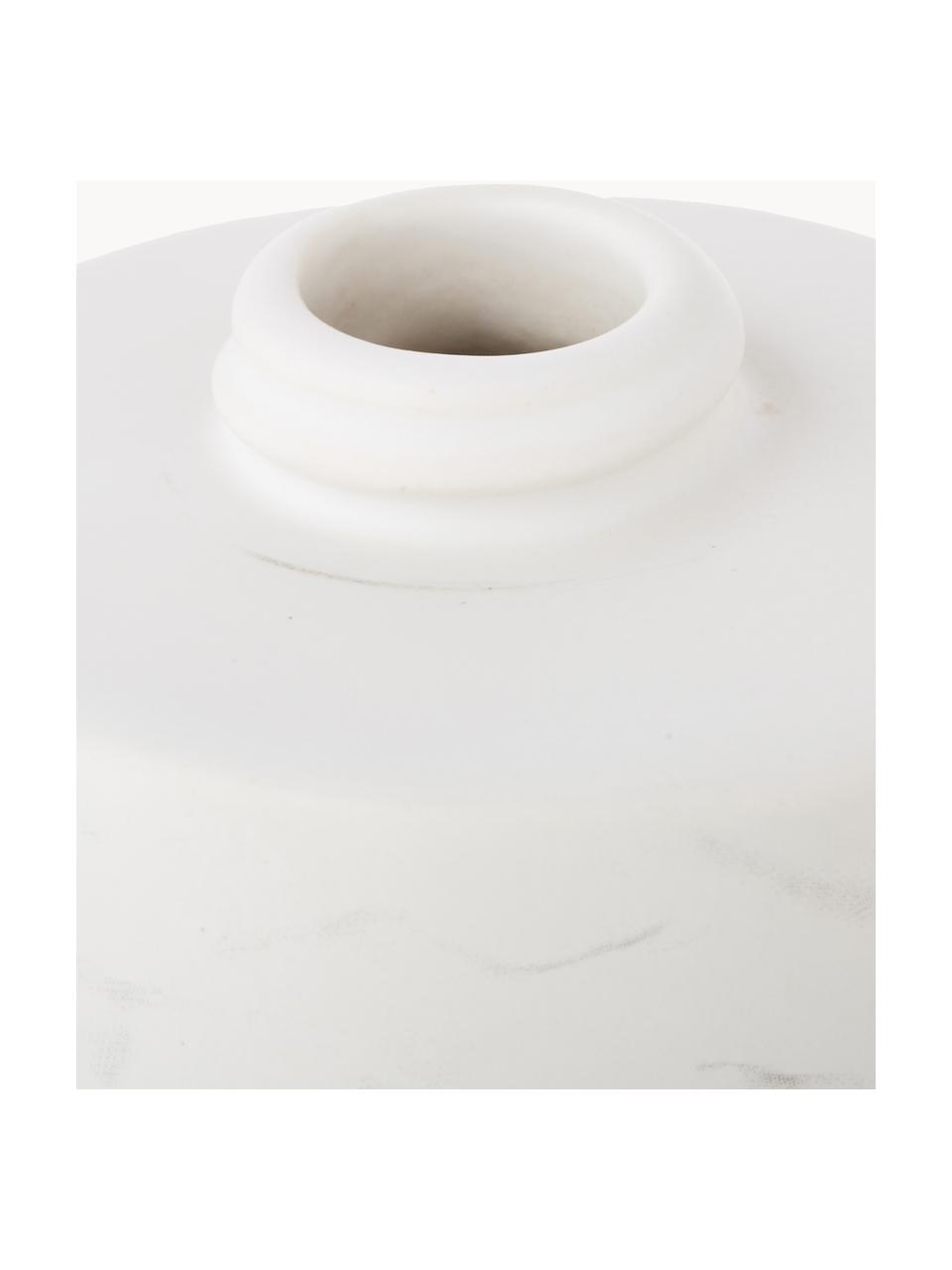 Distributeur de savon en céramique Daro, Blanc, marbré, noir, Ø 7 x haut. 18 cm