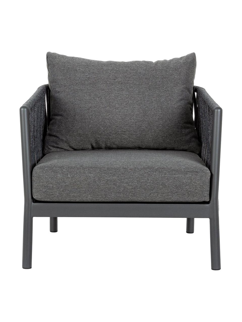 Fauteuil lounge de jardin Florencia, Anthracite, larg. 80 x prof. 85 cm