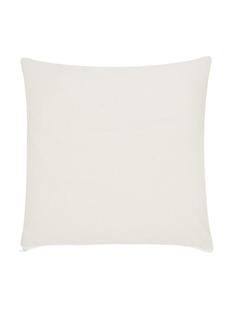 Housse de coussin 45x45 Davy, 100 % coton, Blanc, noir, larg. 45 x long. 45 cm