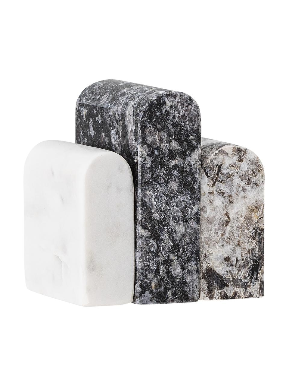 Dekoracja z marmuru Cian, Marmur, Czarny, biały, S 9 x W 9 cm