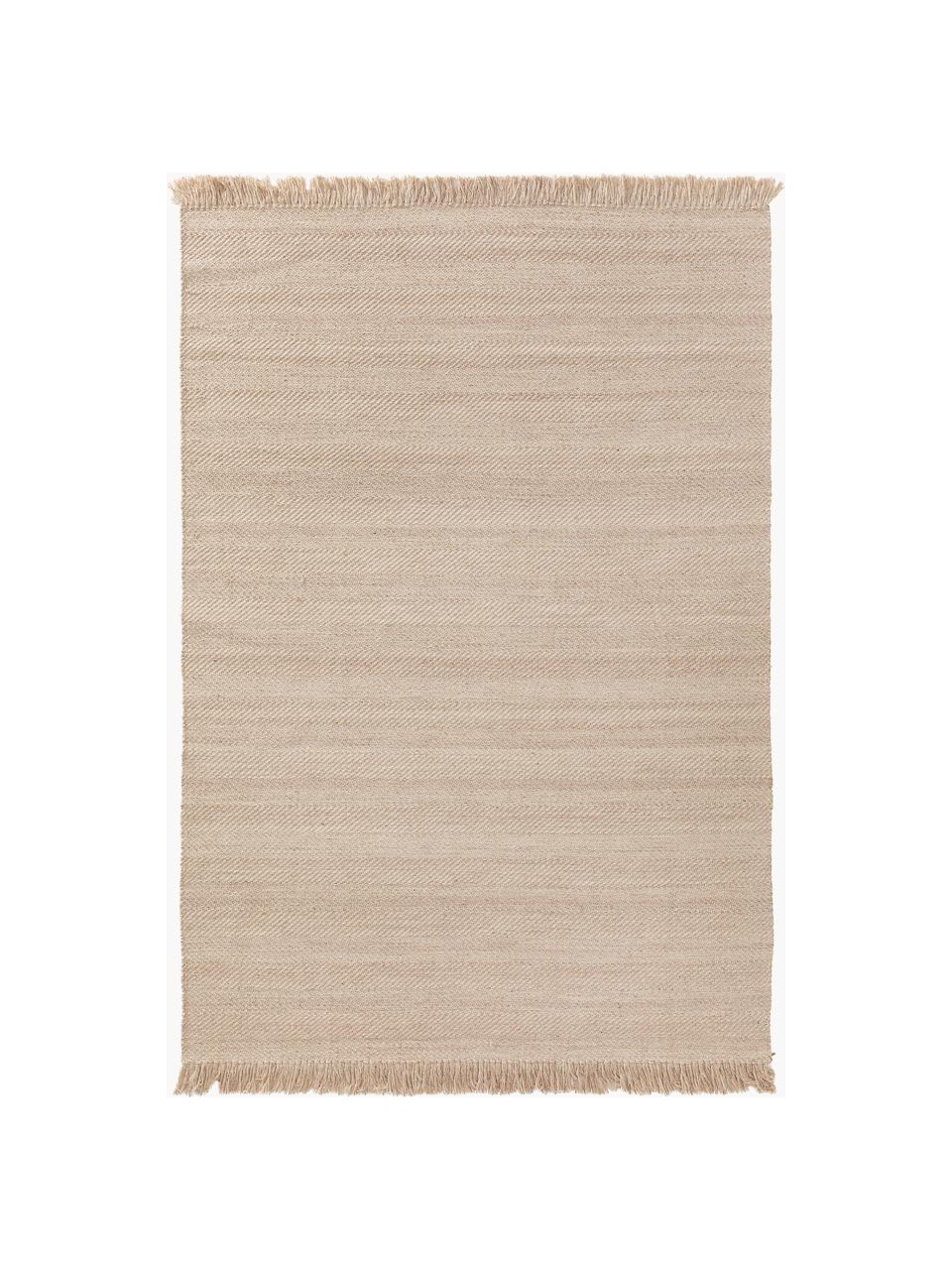 Alfombra artesanal de lana con flecos Lars, 60% lana, 20% algodón, 20% poliéster

Las alfombras de lana se pueden aflojar durante las primeras semanas de uso, la pelusa se reduce con el uso diario., Beige, An 80 x L 150 cm (Tamaño XS)