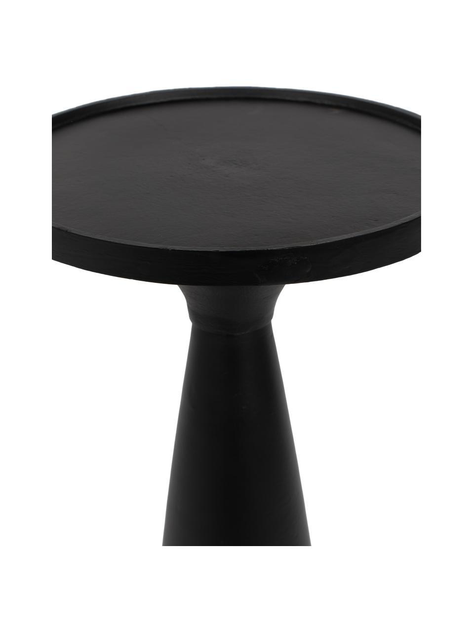 Stolik pomocniczy Floss, Aluminium malowane proszkowo, Czarny, matowy, Ø 28 x W 56 cm