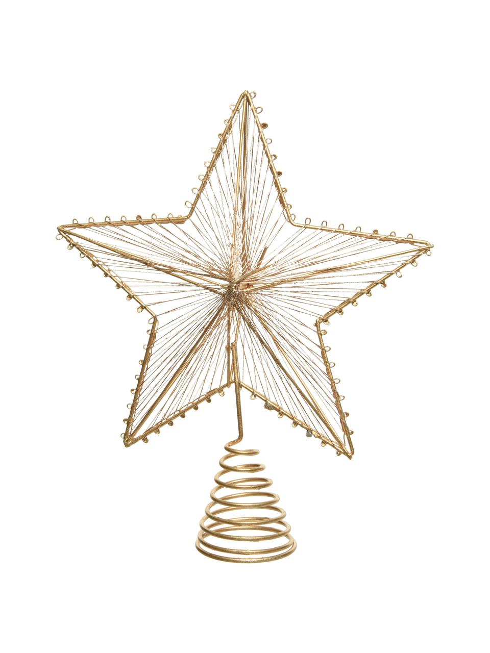 Puntale albero di Natale dorato Elise, Metallo, Dorato, Larg. 20 x Alt. 23 cm
