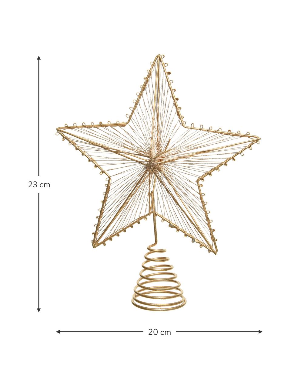 Estrella Árbol de Navidad Elise, Metal, Dorado, An 20 x Al 23 cm