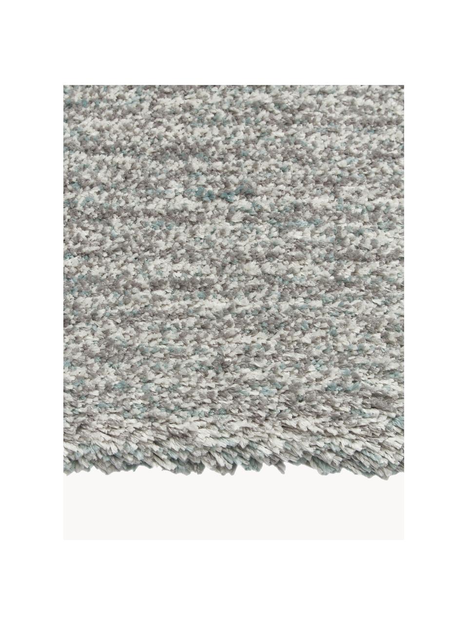 Alfombra corredor de pelo alto Marsha, Reverso: 55% poliéster, 45% algodó, Gris claro, An 80 x L 200 cm