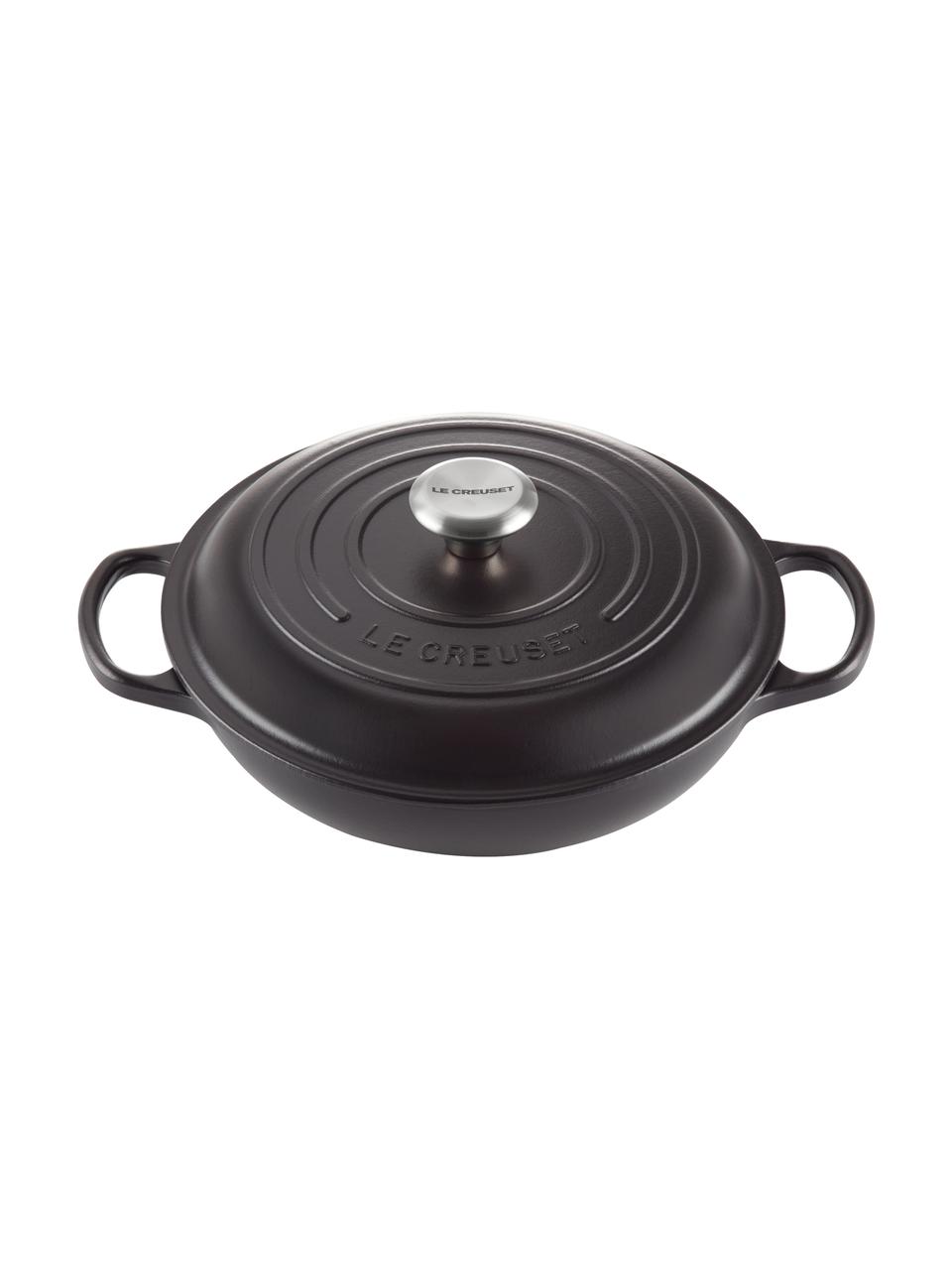 Litinový hrnec Gourmet Signature Collection, Smaltovaný kov, Černá, Ø 30 cm, V 12 cm